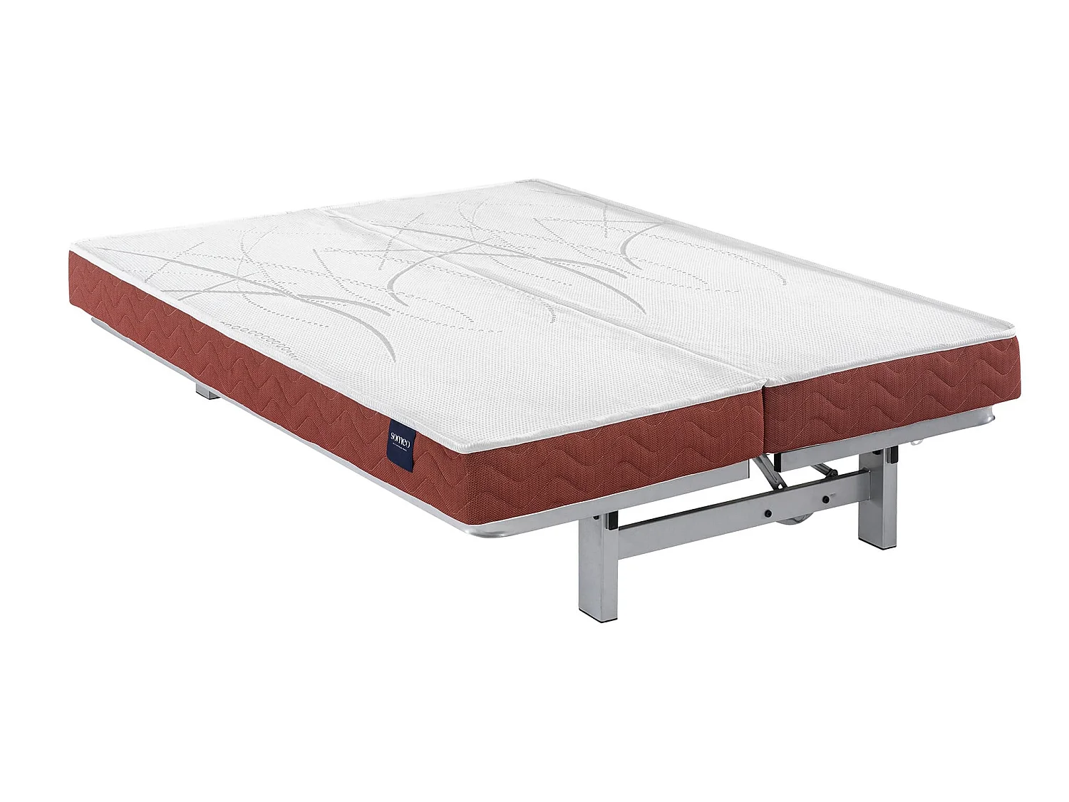 Matelas clic-clac 100% latex Crépuscule 400 - SOMEO 65+65x190