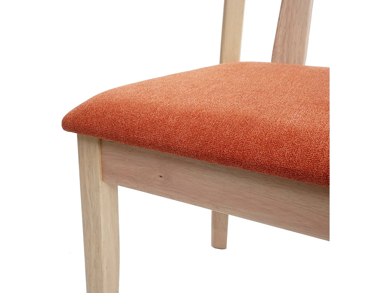 6 chaises de salle à manger cuisine design classique en tissu orange et bois massif clair 04_0003016