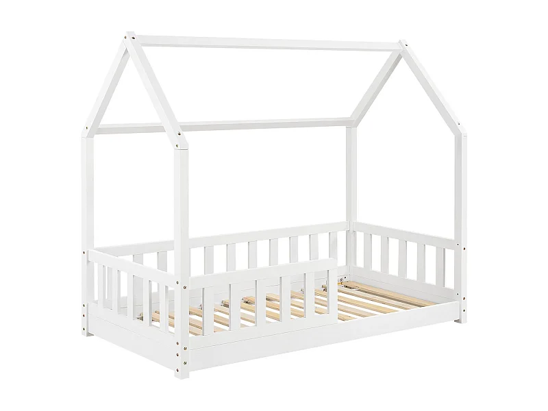 Cama Infantil Cabaña Bosco Blanca Casa 90x190 cm Melamina