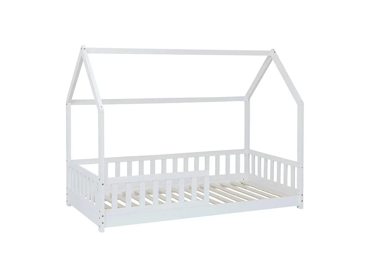 Cama Infantil Cabine Bosco Casa Branca 90x190 cm Melamina