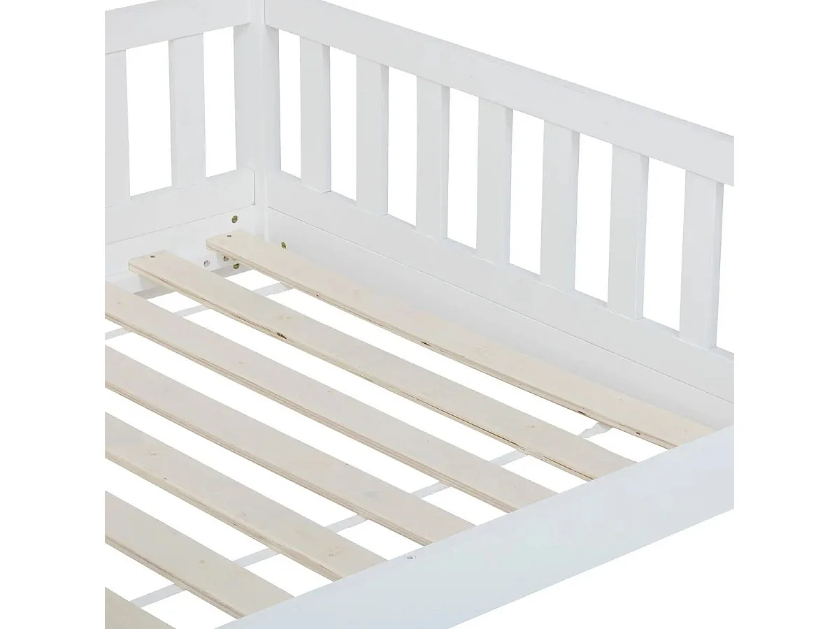 Cama Infantil Cabine Bosco Casa Branca 90x190 cm Melamina