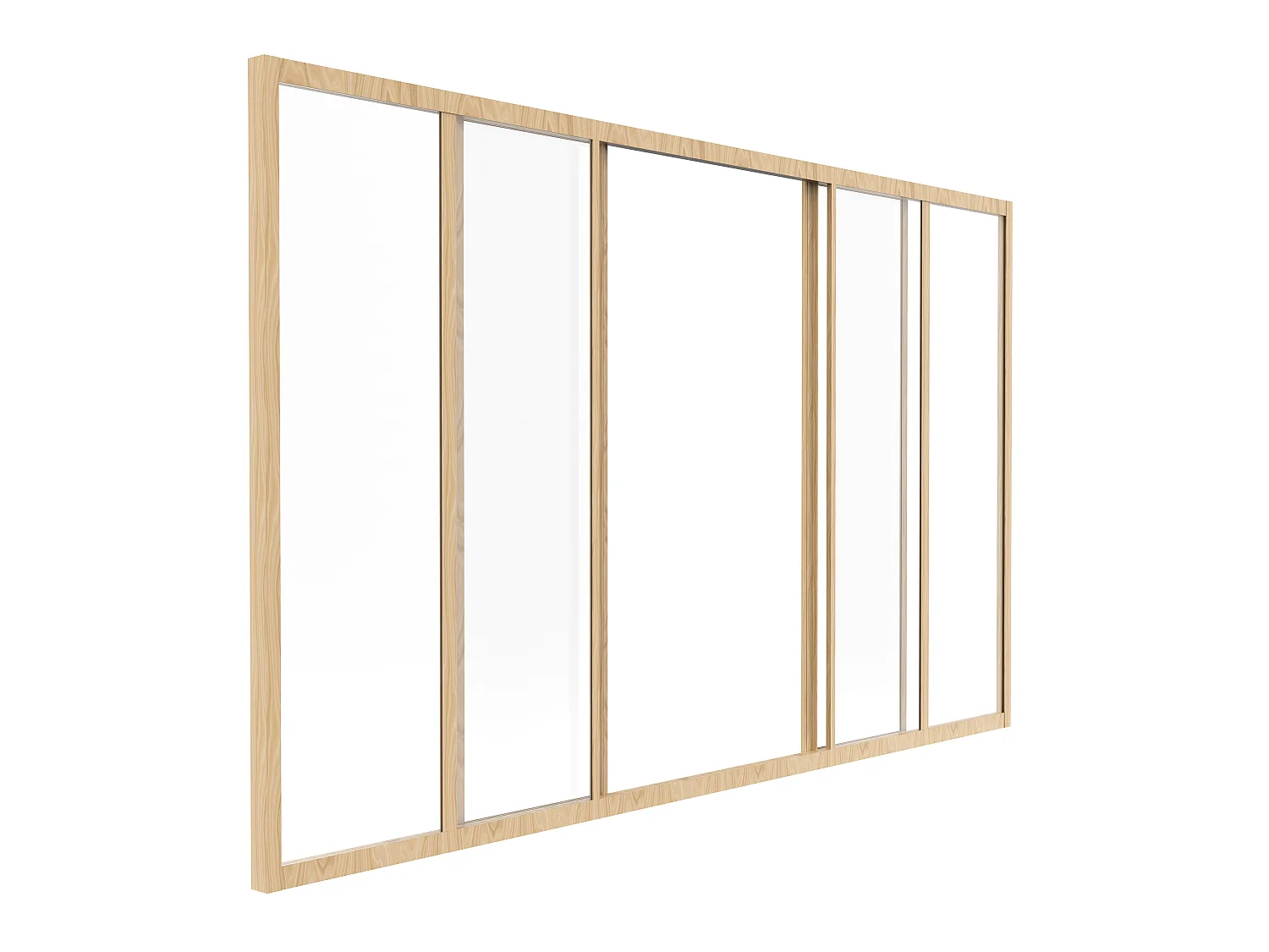 Verrière coulissante en aluminium thermolaqué naturel clair 180x105 cm - RAVENA