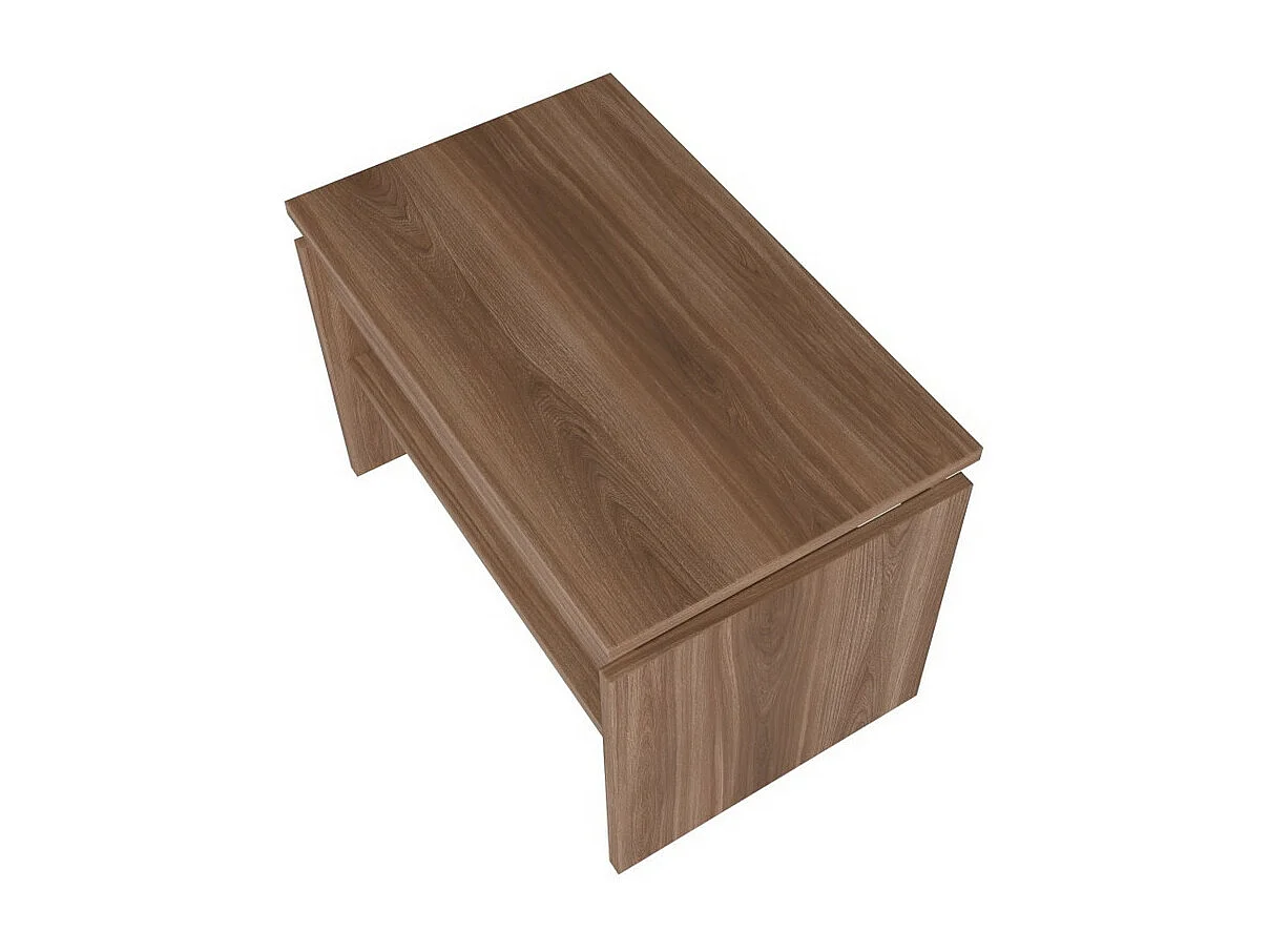 Table Basse Rectangle 2 Niches Châtaignier L 53.5 H 37 P 33 cm