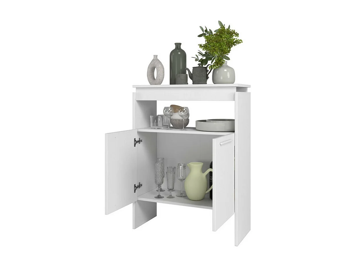 Comptoir BAR 2 Portes 2 Niches Blanc FLOAT