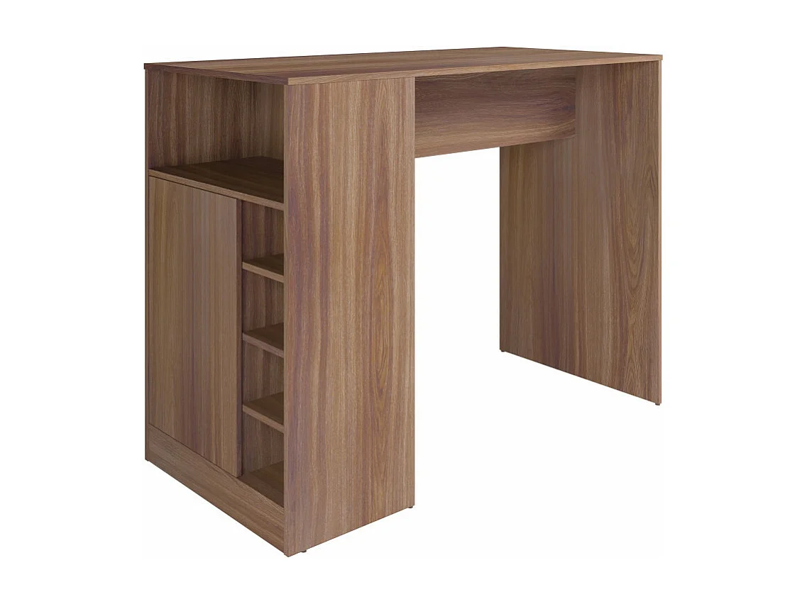 Comptoir de Cuisine - Table 1 Porte 7 Niches Châtaignier L 135 H 100 P 60 cm