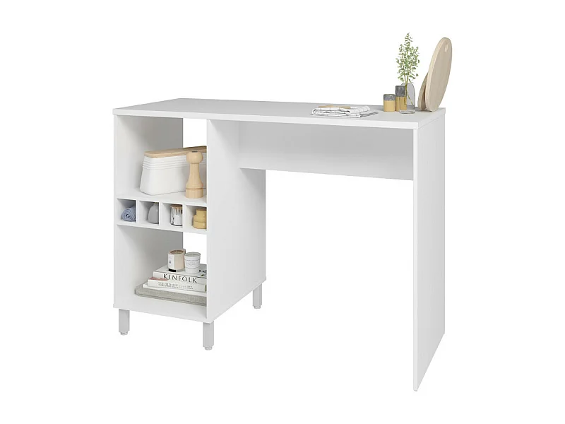 Comptoir de Cuisine - Table 6 Niches Blanc 135 cm L 135 H 102.5 P 60 cm