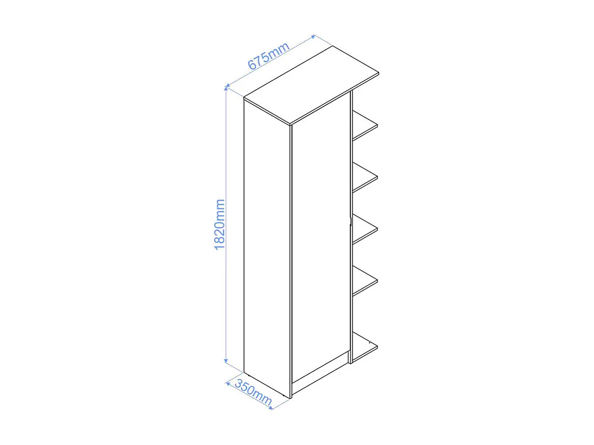 Lingère Meuble à Chaussures 15 Paires 1 Porte 10 Niches Blanc