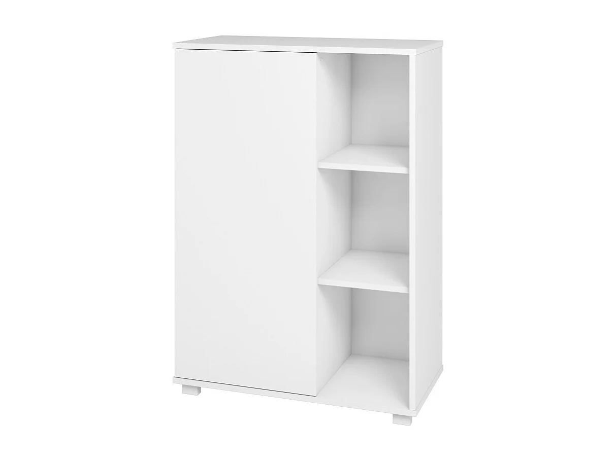 Armoirette 1 Porte 6 Niches 9 Paires Blanc L 67.5 H 96.5 P 35 cm