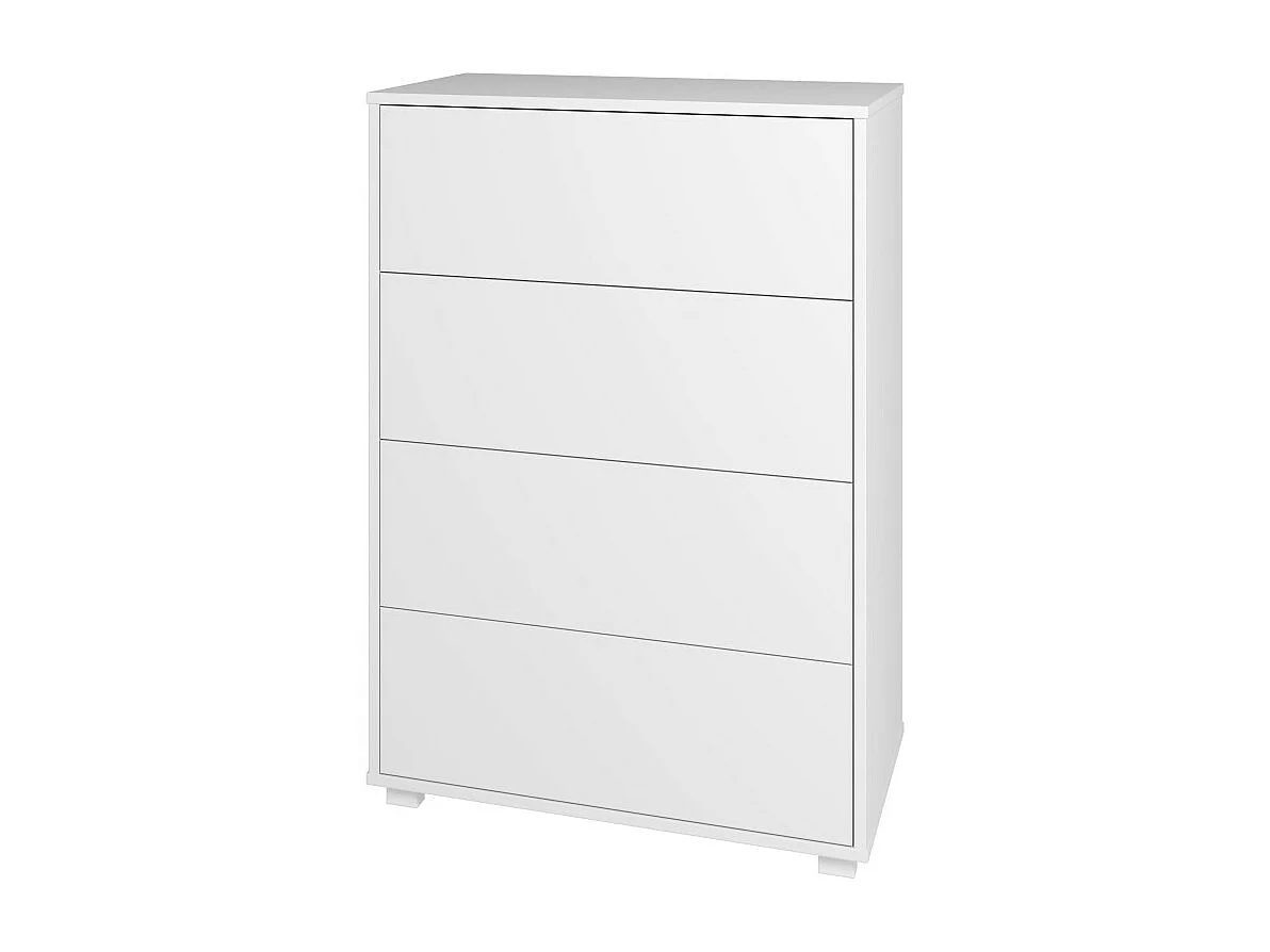 Commode à Chaussures 12 Paires 4 Abattants Blanc