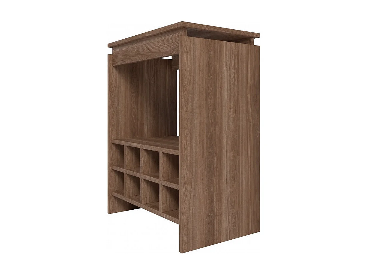 Console - Meuble BAR Châtaignier Rangement 8 Bouteilles FLOAT L 53.5 H 72 P 35 cm