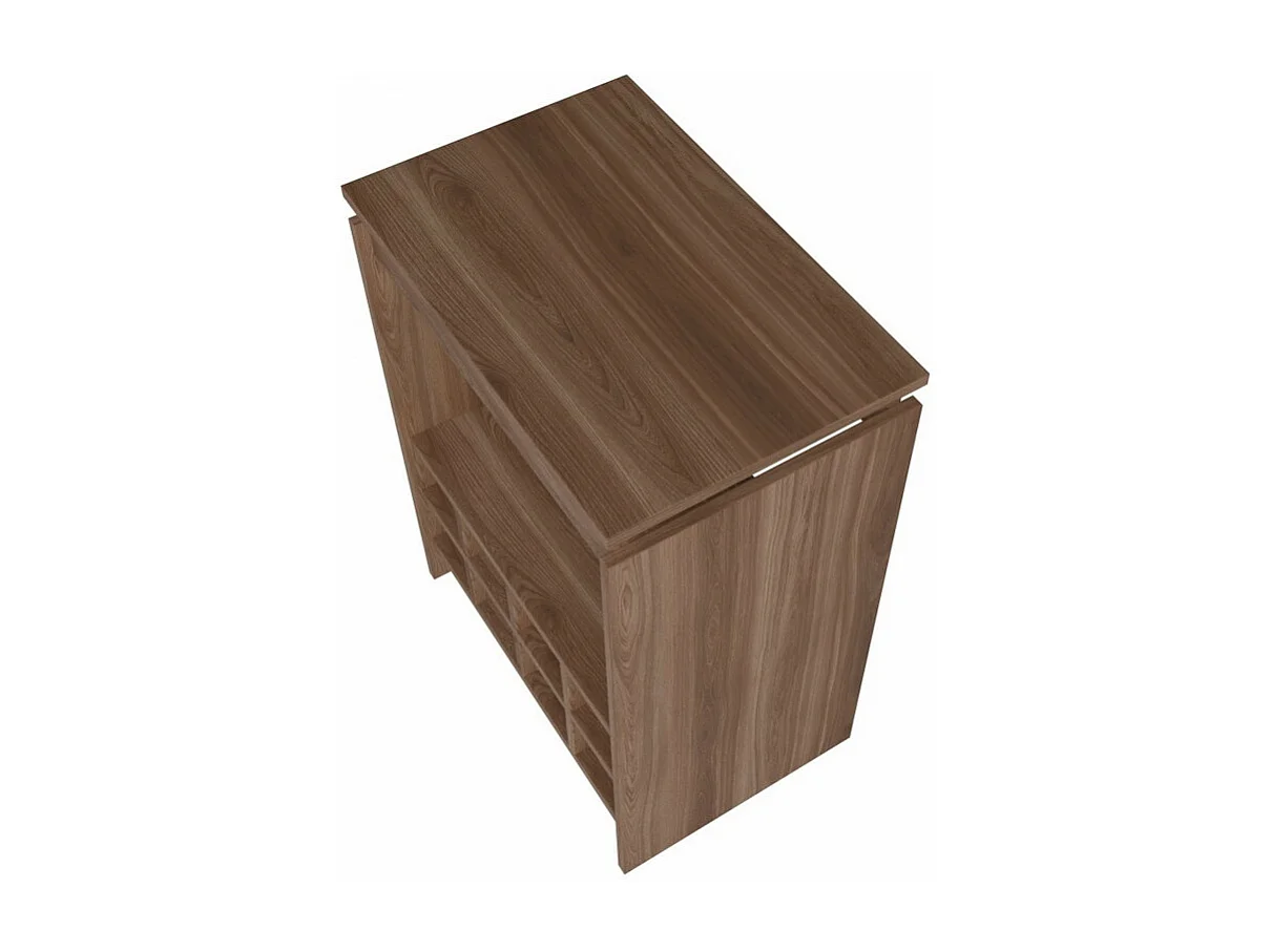 Console - Meuble BAR Châtaignier Rangement 8 Bouteilles FLOAT L 53.5 H 72 P 35 cm