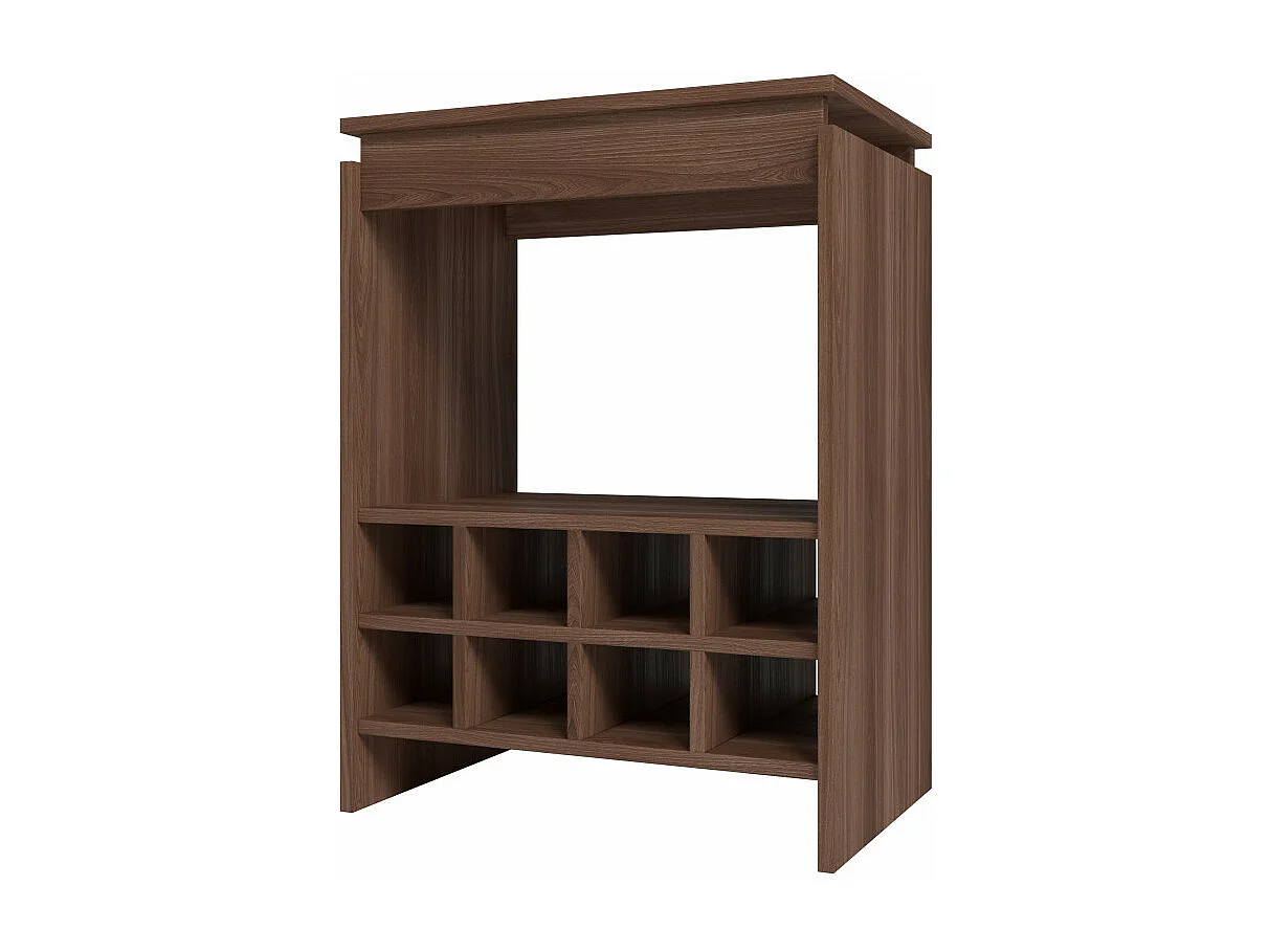 Console - Meuble BAR Châtaignier Rangement 8 Bouteilles FLOAT L 53.5 H 72 P 35 cm