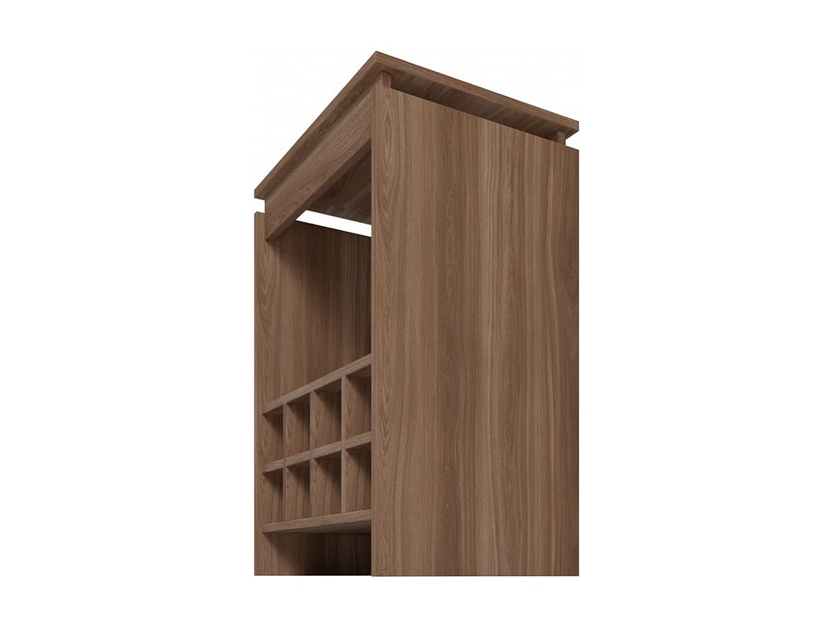 Console - Meuble BAR Châtaignier Rangement 8 Bouteilles FLOAT L 53.5 H 72 P 35 cm