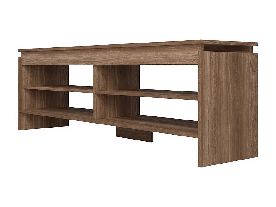 Meuble TV 65 Pouces Châtaignier 5 Niches 153 cm L 153 H 49 P 35 cm