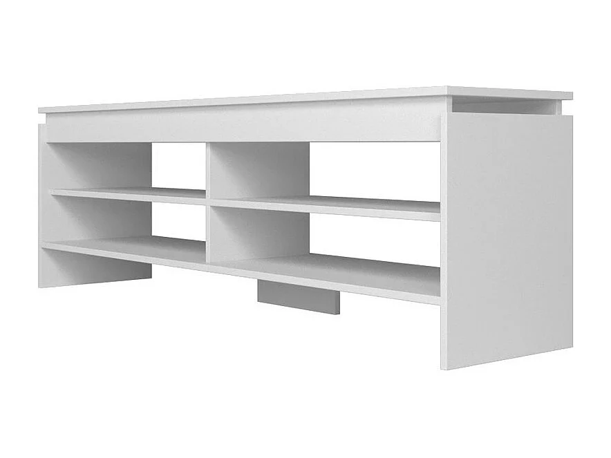 Meuble TV 65 Pouces Blanc 5 Niches 153 cm