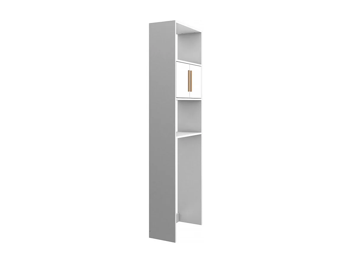 Armoire WC 2 Portes Blanches 182 cm 4 Niches