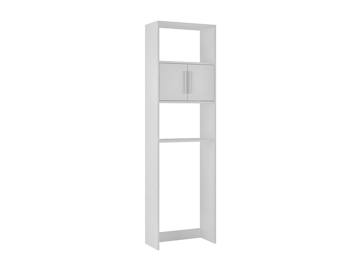 Armoire WC 2 Portes Blanches 182 cm 4 Niches