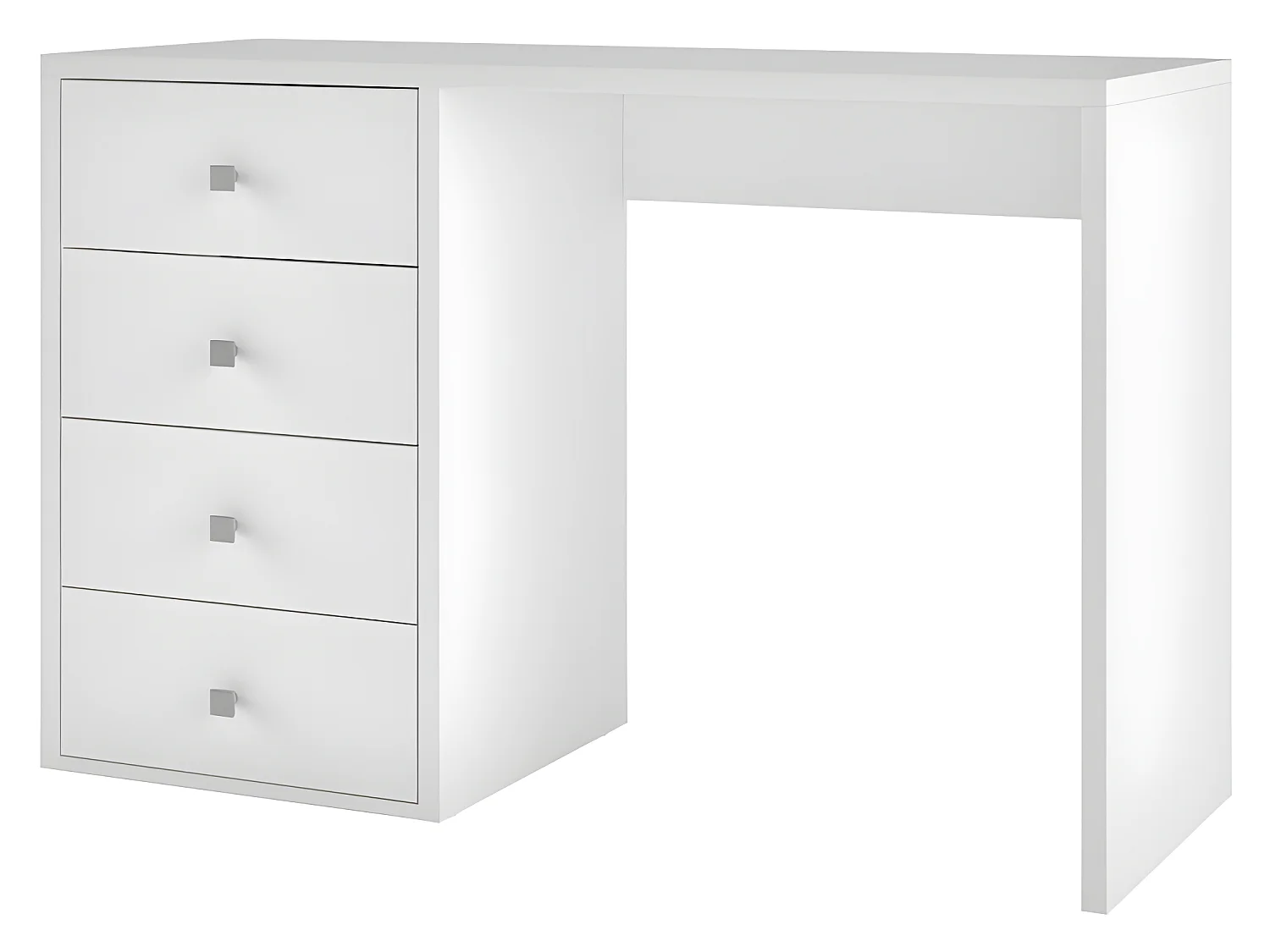 Bureau Blanc 4 Tiroirs 120 cm Office