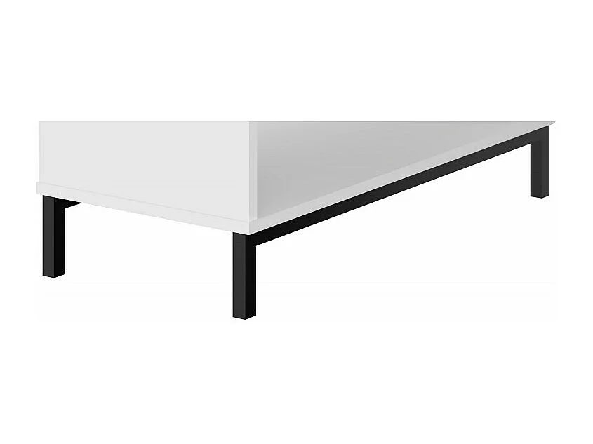 Bureau d'Angle Blanc et Meuble de Rangement 2 Niches