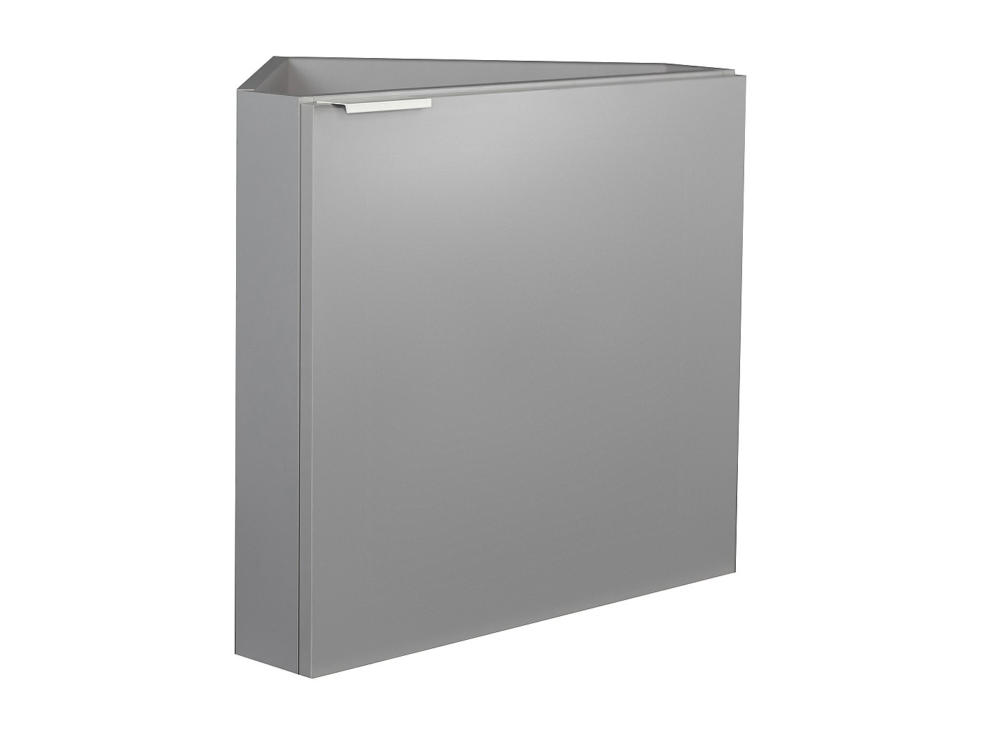 Meuble Lave-Mains D'Angle Suspendu Gris Mat 56 Cm Avec Vasque Inclus - MANODO - 6