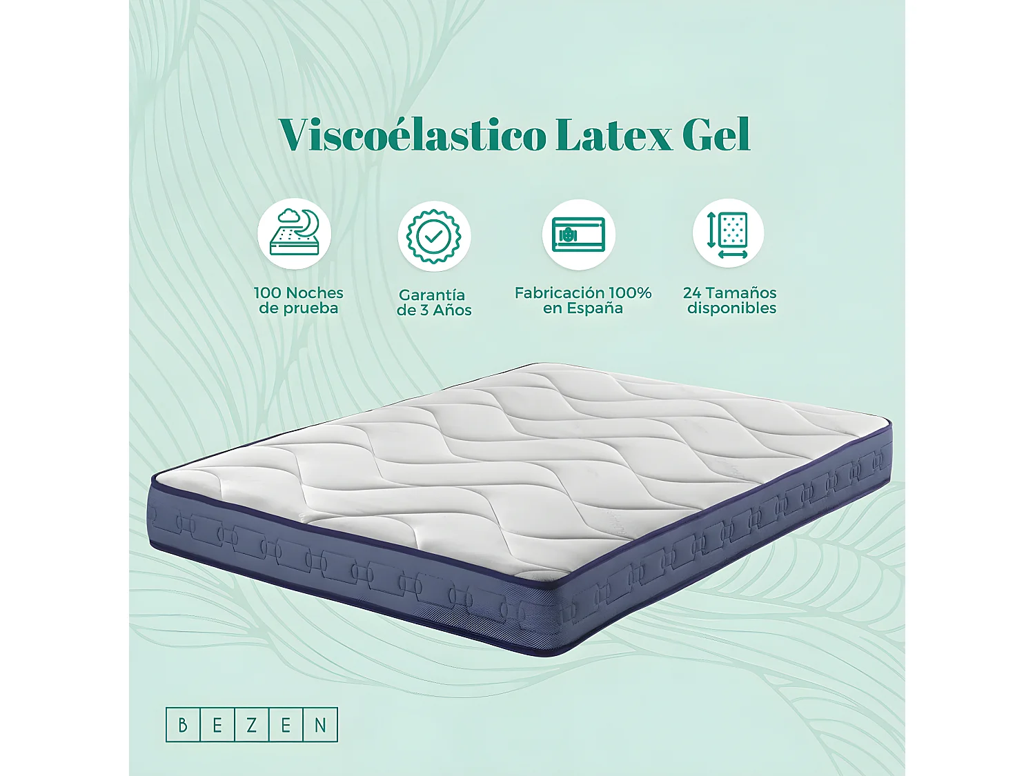 BEZEN Materasso Lattice Gel Plus Effetto Relax | 20 cm | 150X180