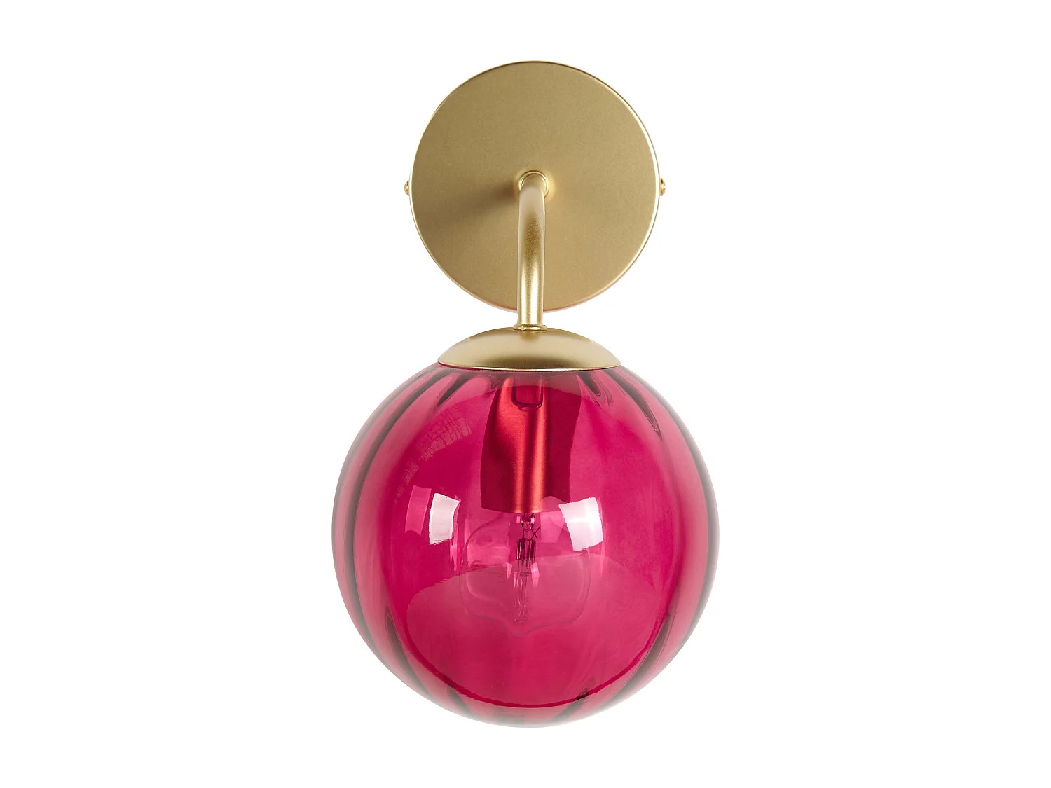 Lampe murale BOOMI Métal Rouge Bordeaux