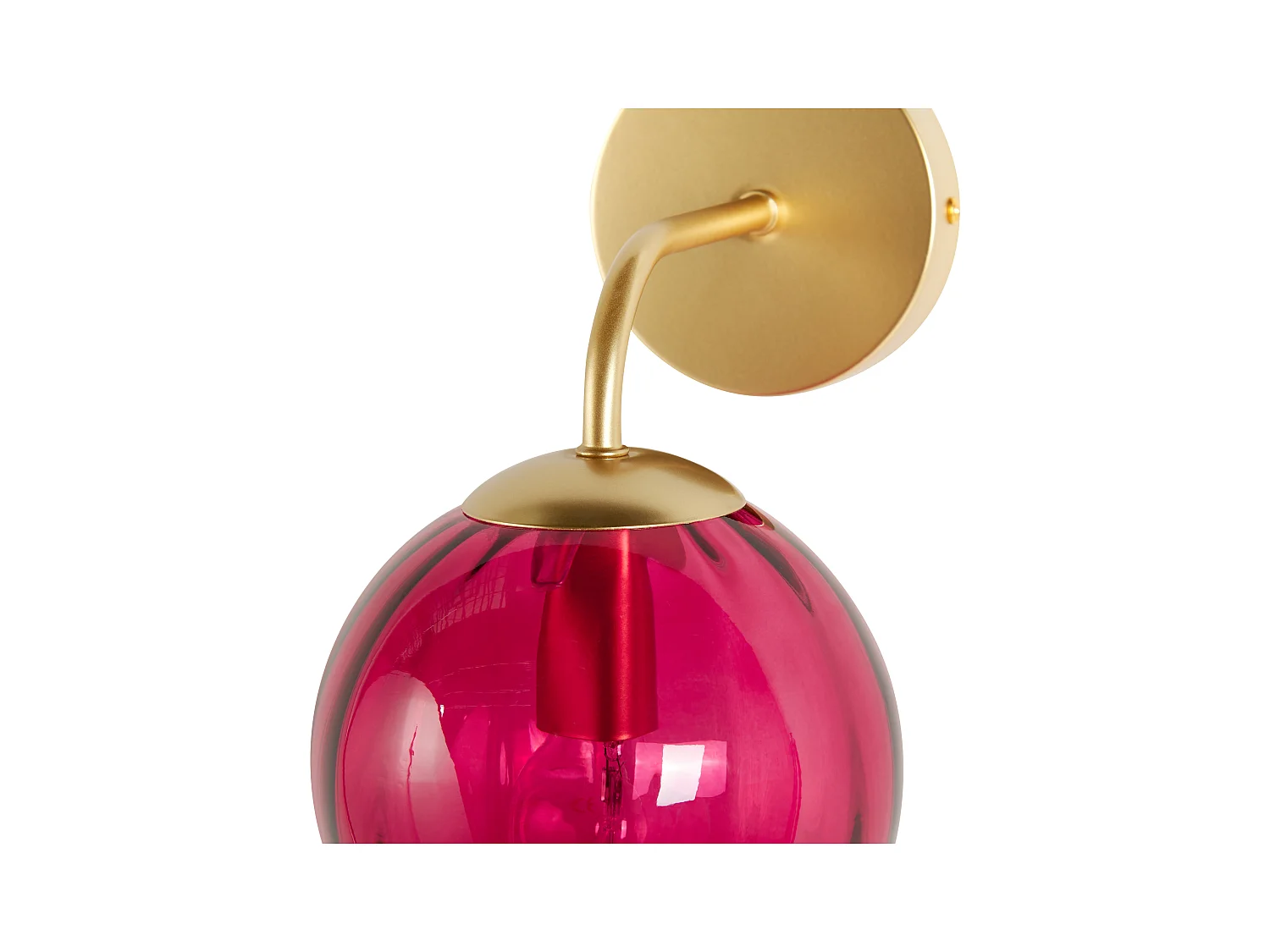 Lampe murale BOOMI Métal Rouge Bordeaux