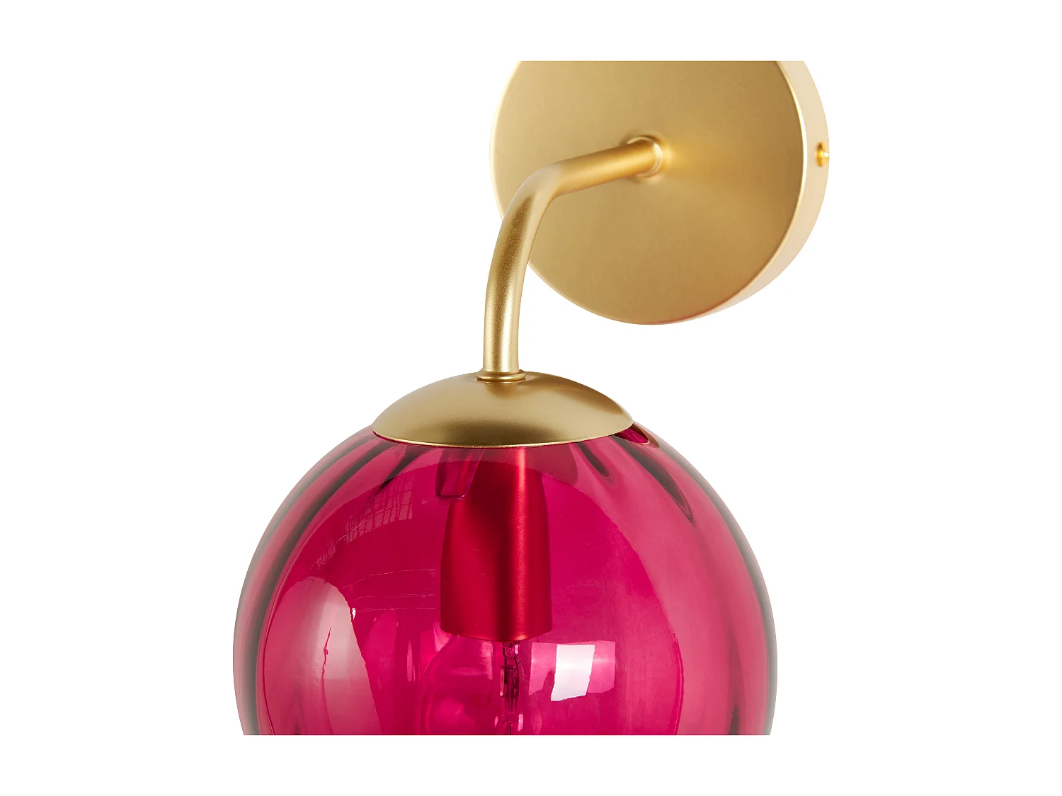 Lampe murale BOOMI Métal Rouge Bordeaux