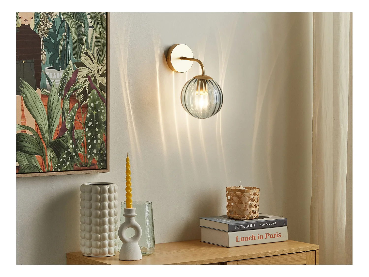 Lampe murale BOOMI Métal Bleu