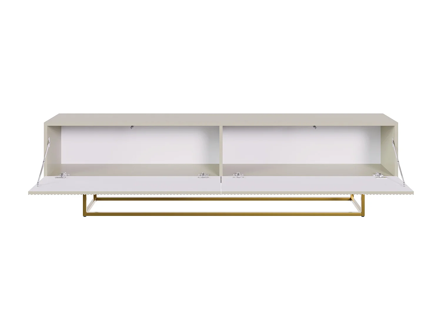 TV-meubel - 175 cm - taupe (grijsbeige) op gouden poten - VELDIO