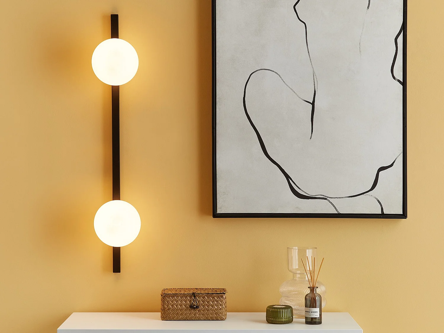 Lampe murale ISABELLA Métal Noir