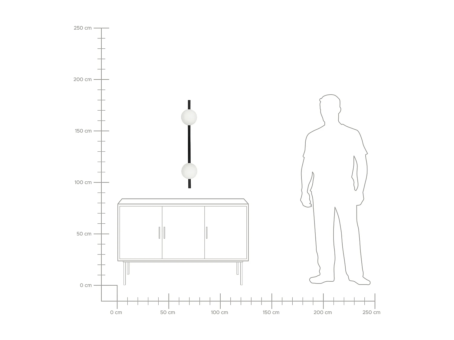 Lampe murale ISABELLA Métal Noir