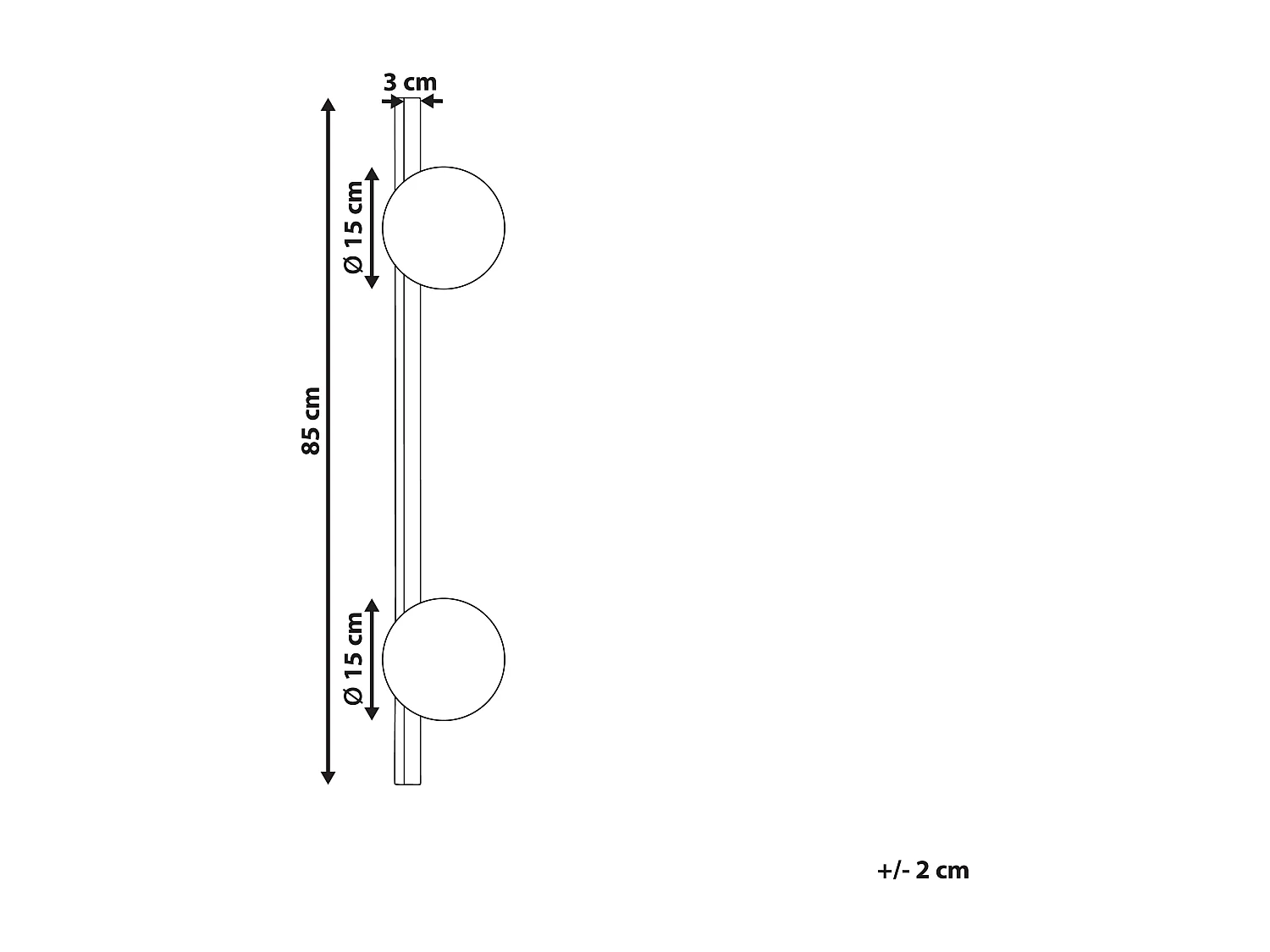 Lampe murale ISABELLA Métal Noir