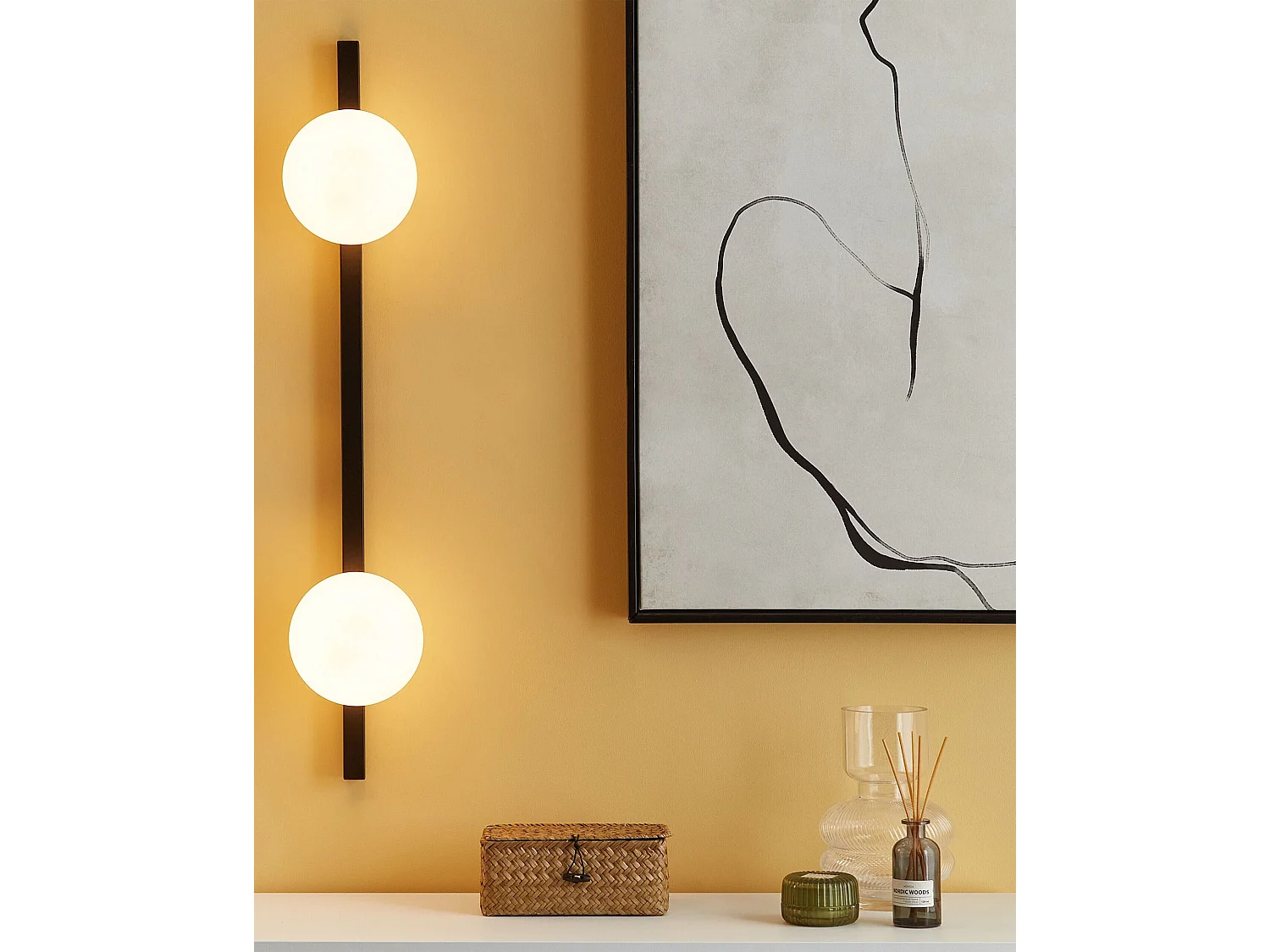 Lampe murale ISABELLA Métal Noir