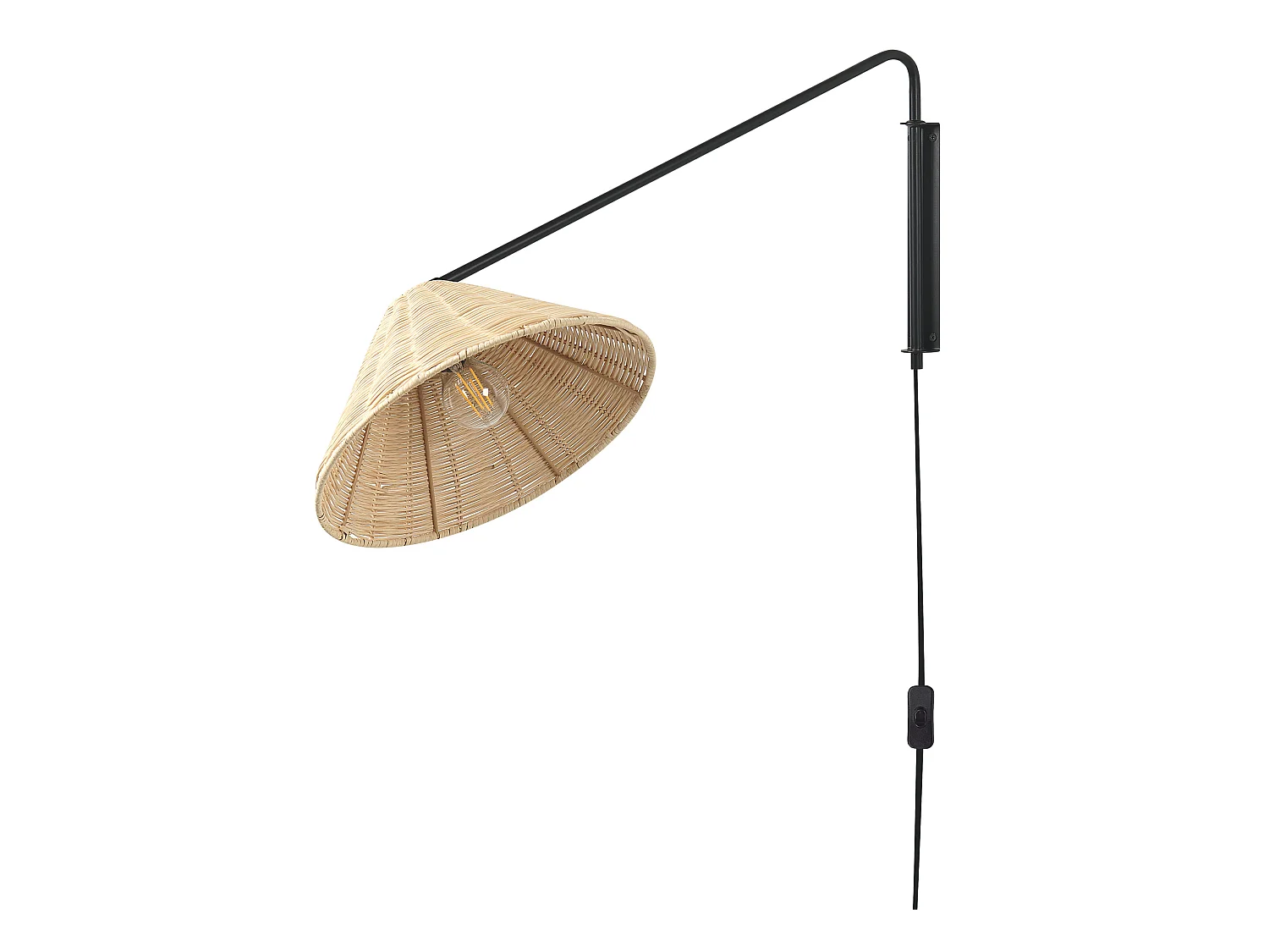 Applique PALENA Regolabile Rattan Naturale