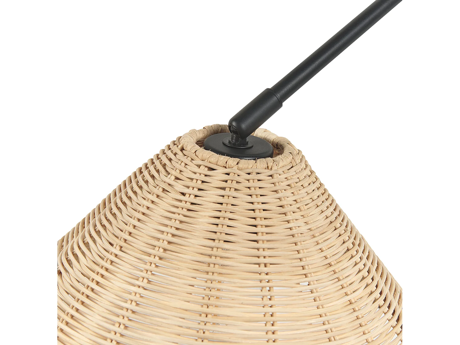 Wandleuchte Rattan natürlich 1-flammig Kegelform verstellbar Boho Palena