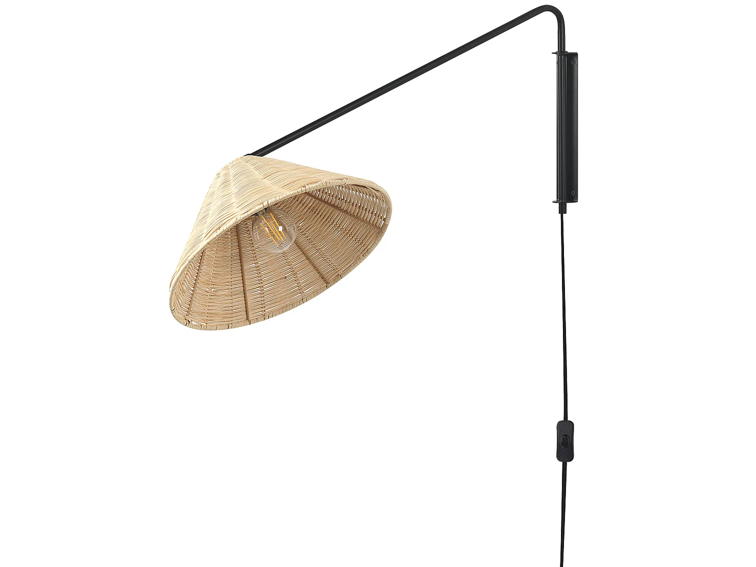 Applique PALENA Regolabile Rattan Naturale