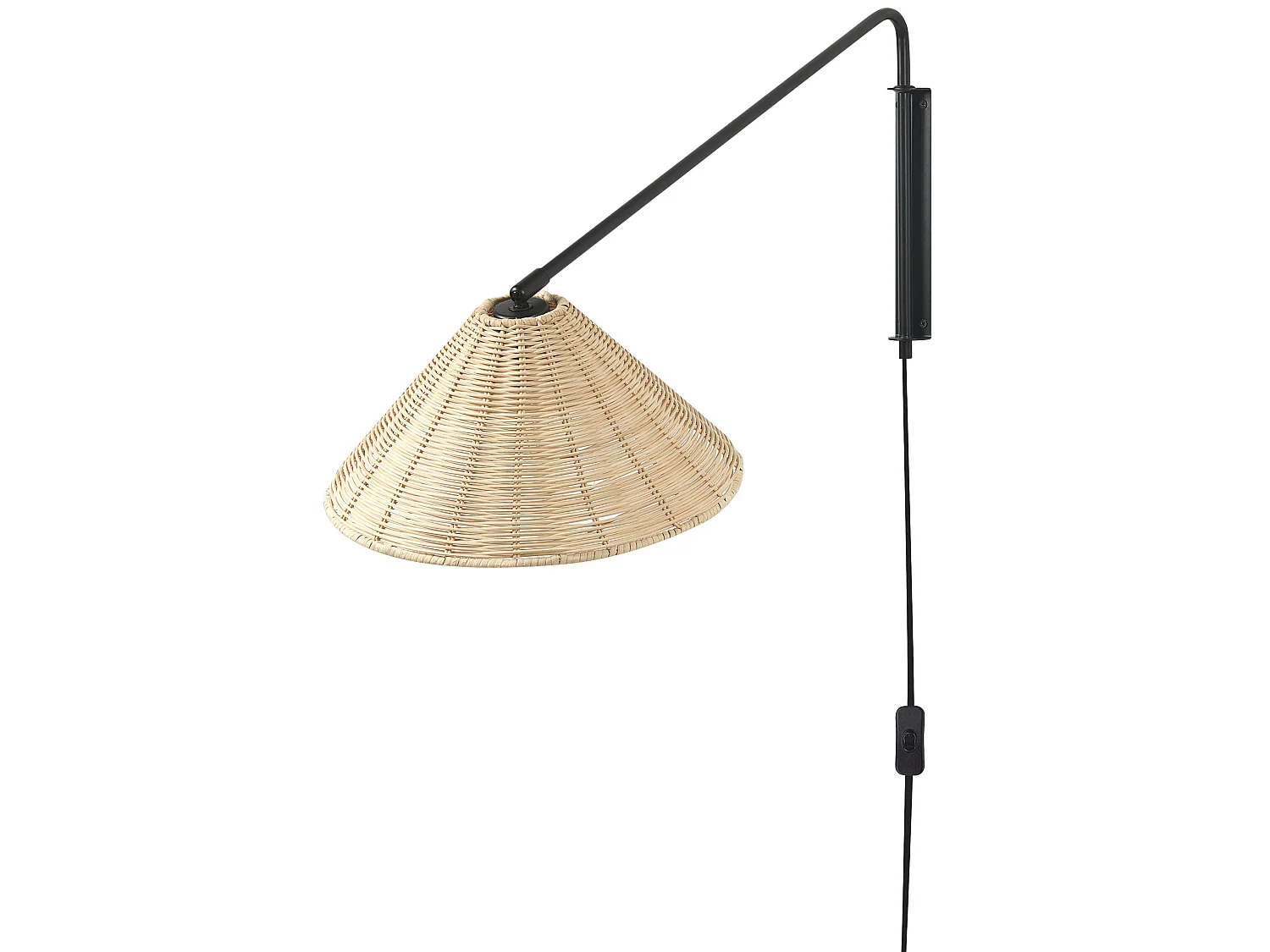 Applique PALENA Regolabile Rattan Naturale