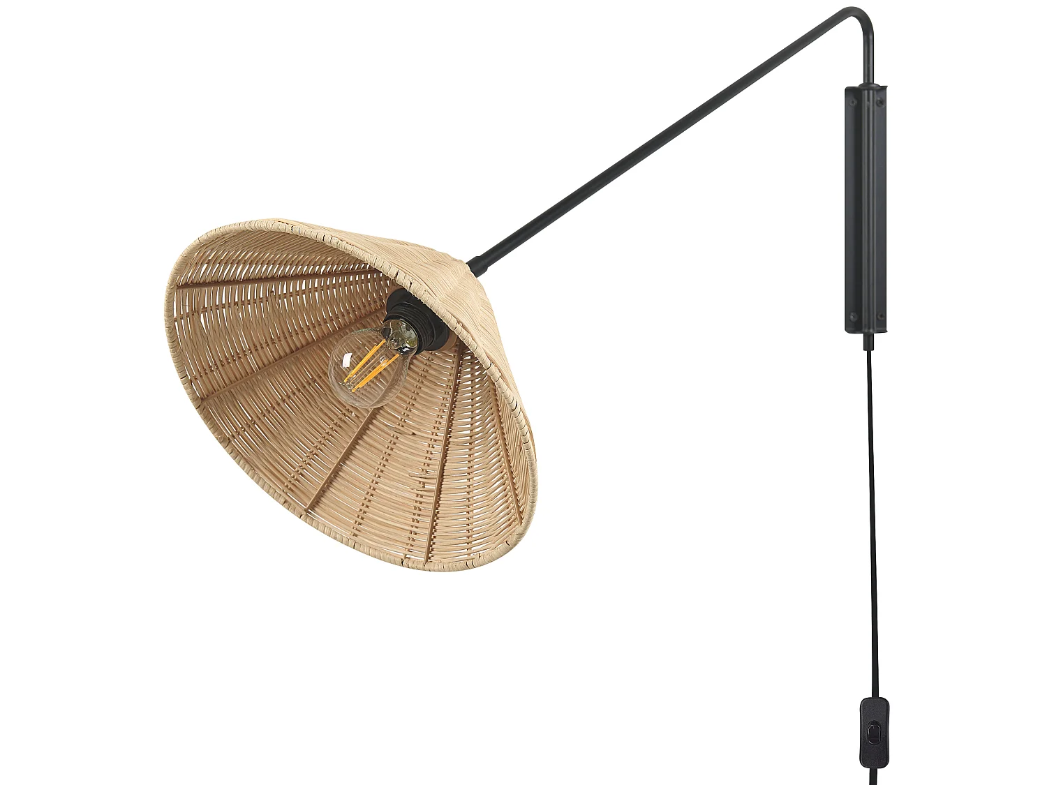 Applique PALENA Regolabile Rattan Naturale