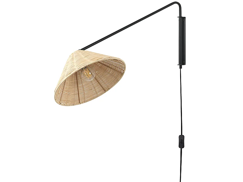 Lampe murale PALENA Réglable Rotin Naturel
