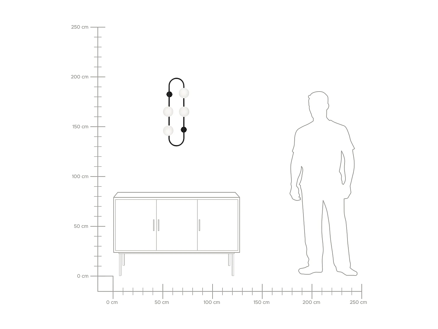 Wandlamp YANGO Metaal Zwart