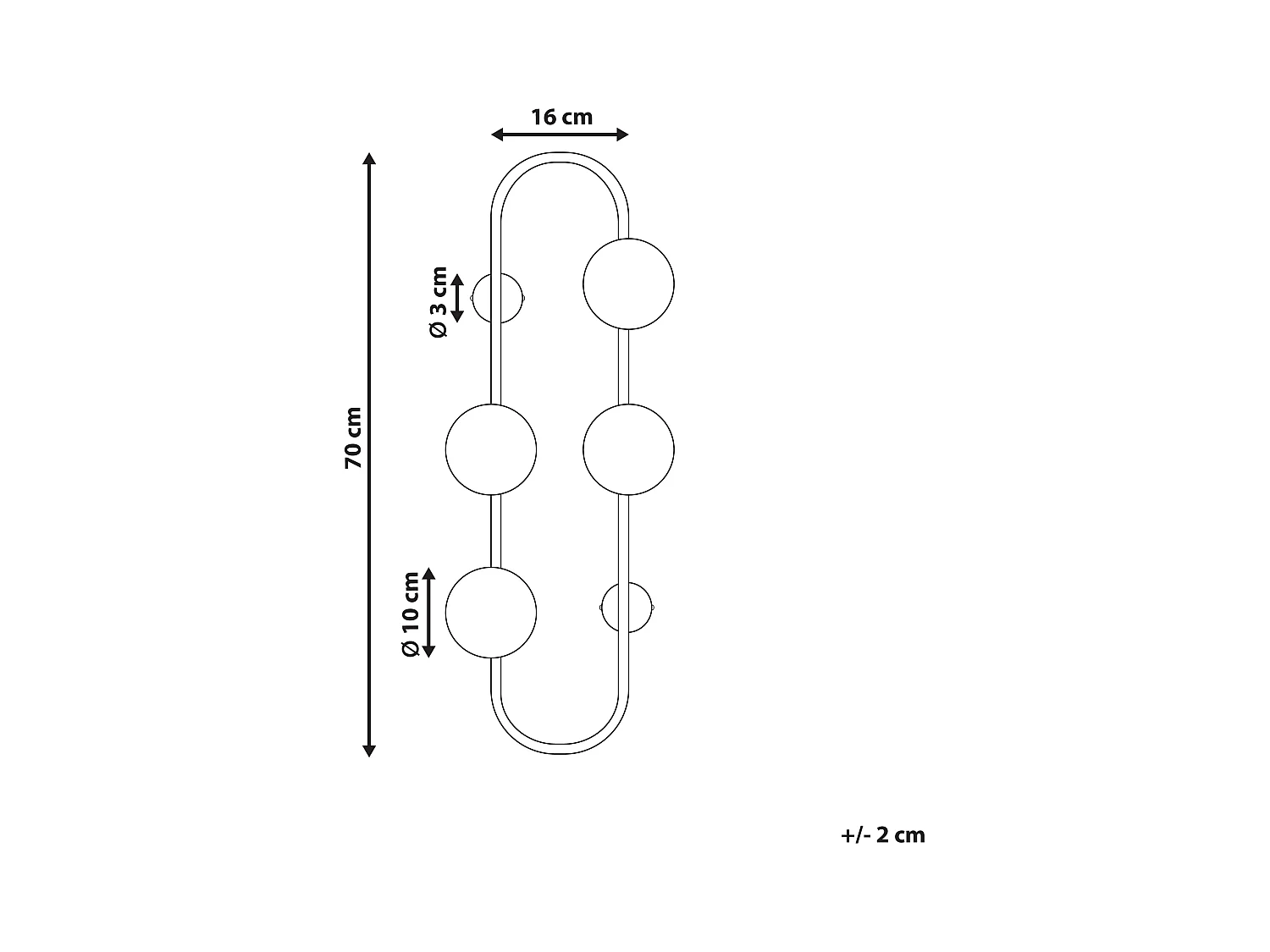 Wandleuchte Metall schwarz Glasschirm weiß Kugelform 4-flammig modern Yango