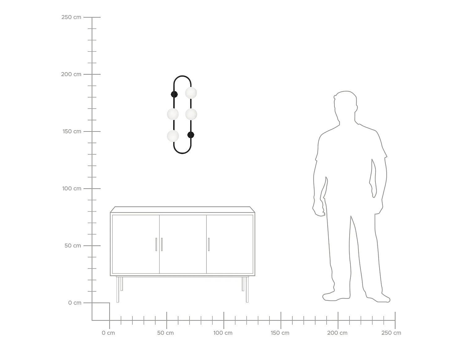 Lámpara de pared YANGO Metal Negro