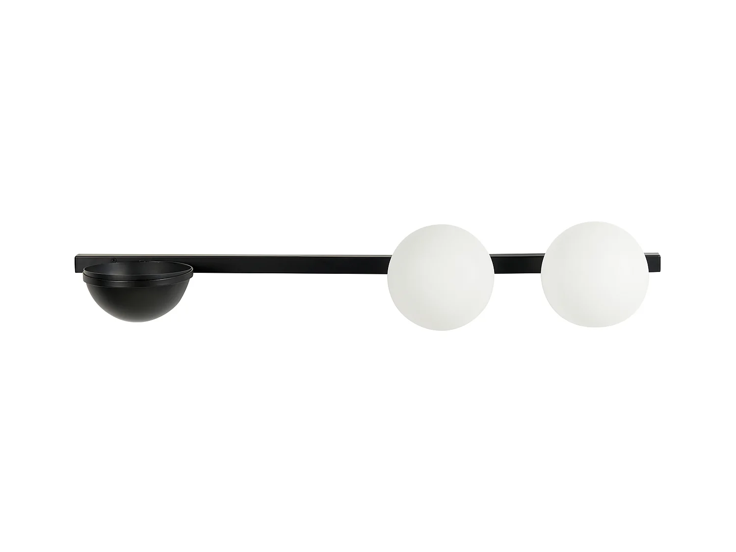 Lampe murale ISABELLA Avec pot de fleurs Métal Noir
