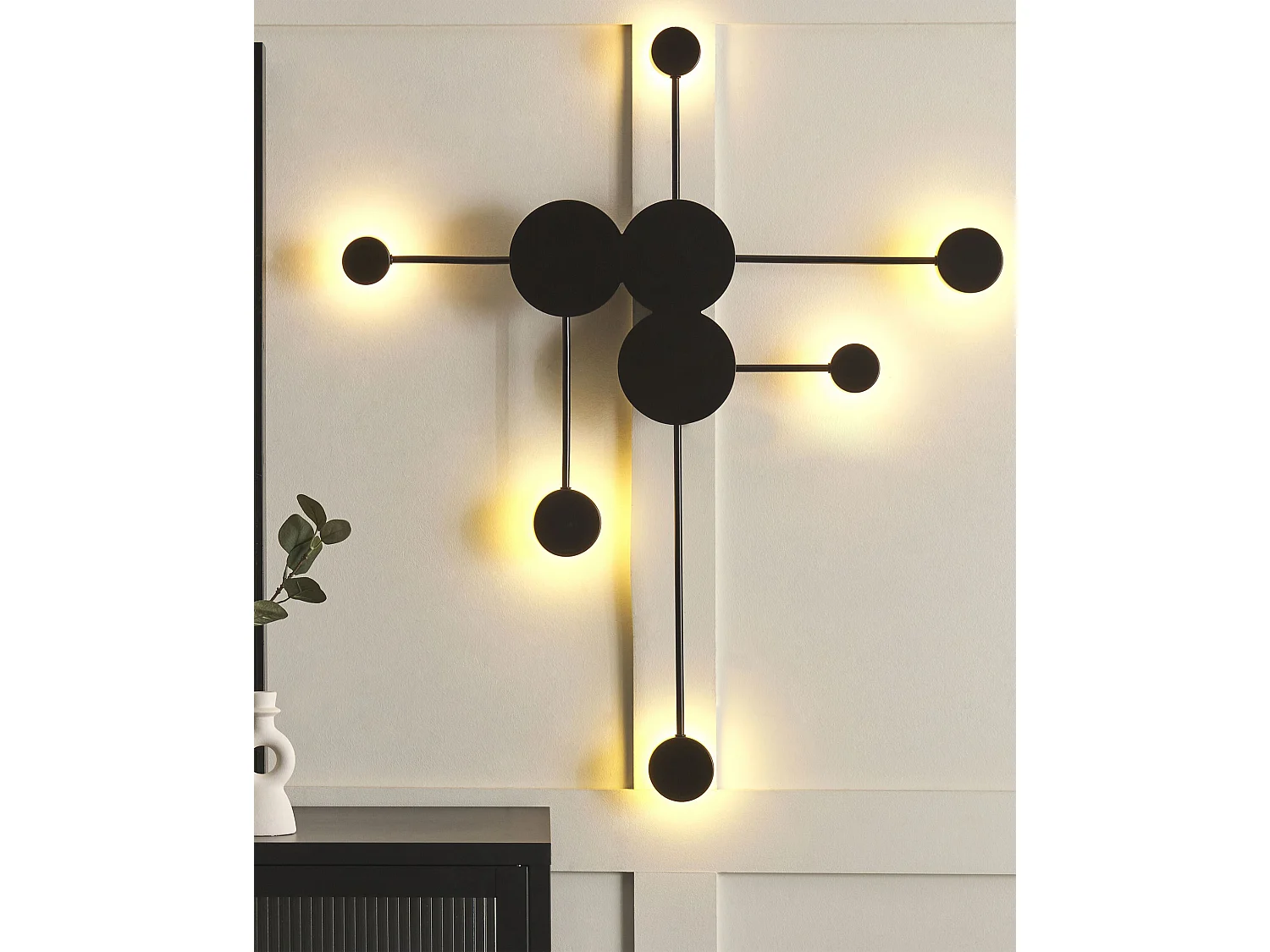 Lampe murale LED MARIATO Métal Noir