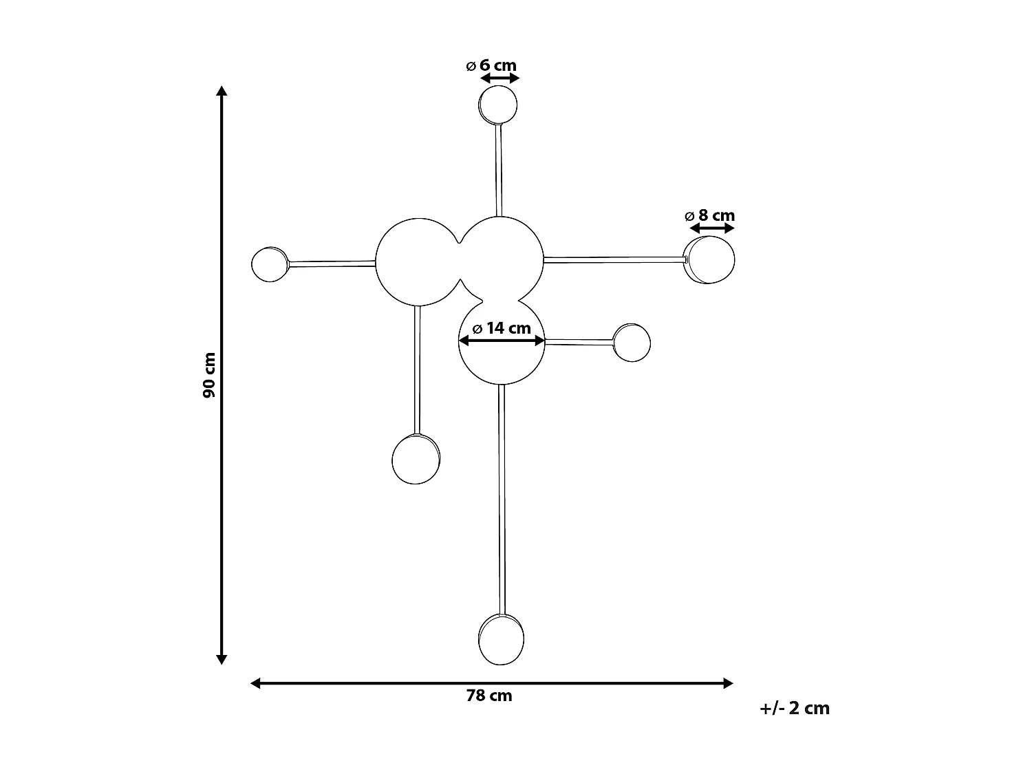 Lampe murale LED MARIATO Métal Noir