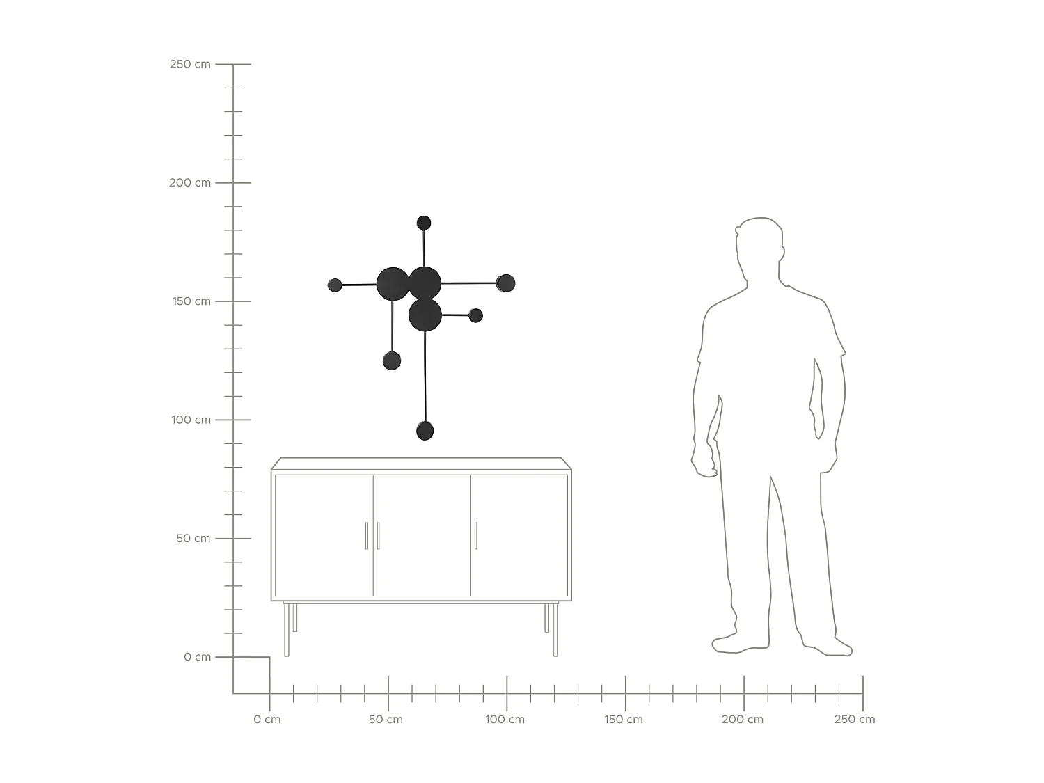 Lampe murale LED MARIATO Métal Noir
