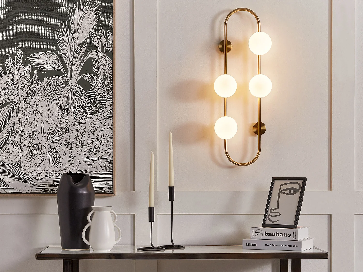 Lampe murale YANGO Métal Doré