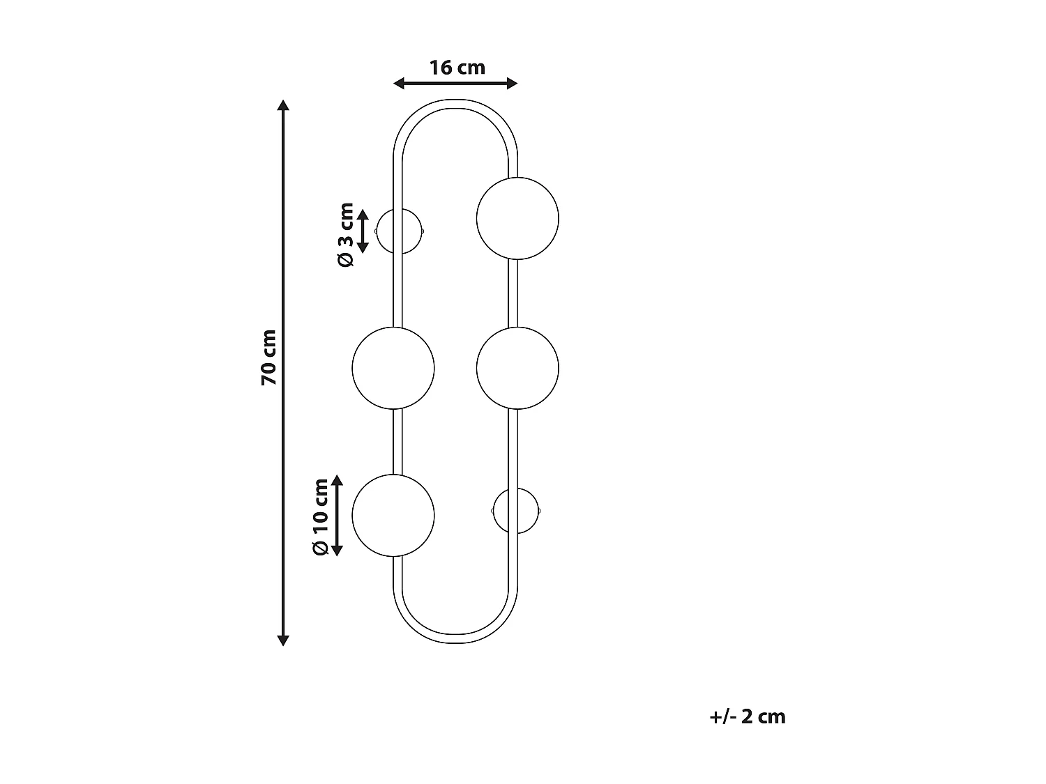 Wandlamp YANGO Metaal Goud