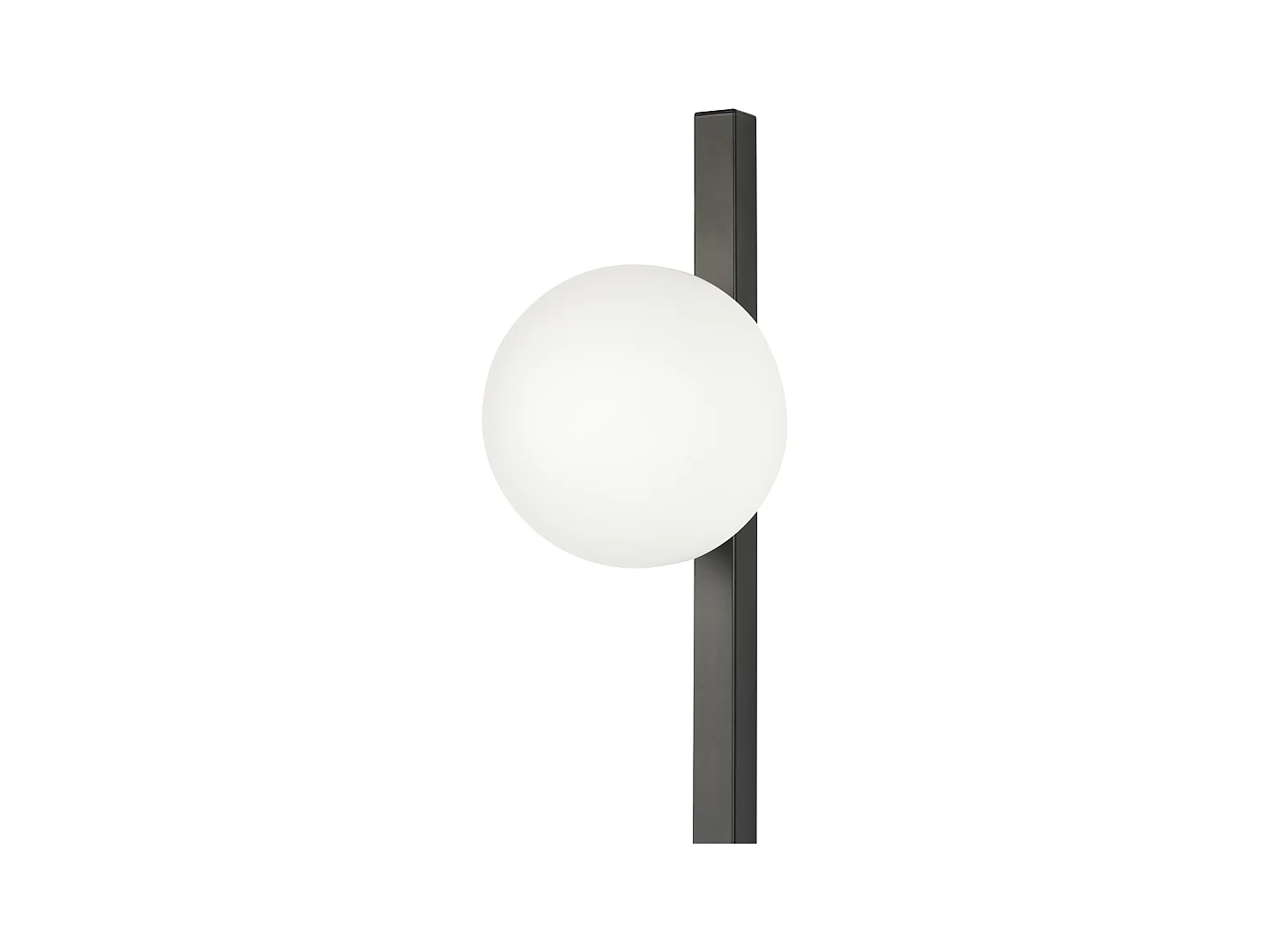 Wandleuchte Metall schwarz Glasschirm weiß Kugelform 1-flammig modern Isabella